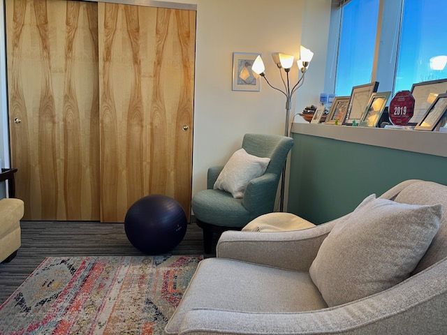 A third photo of our office showing two comfortable chairs